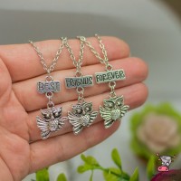 Кулон для троих друзей "Best Friends Forever.  Милые совушки"